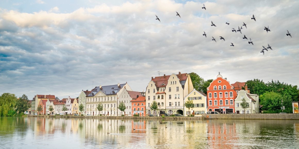 Blick auf die Mühleninsel - Landshut