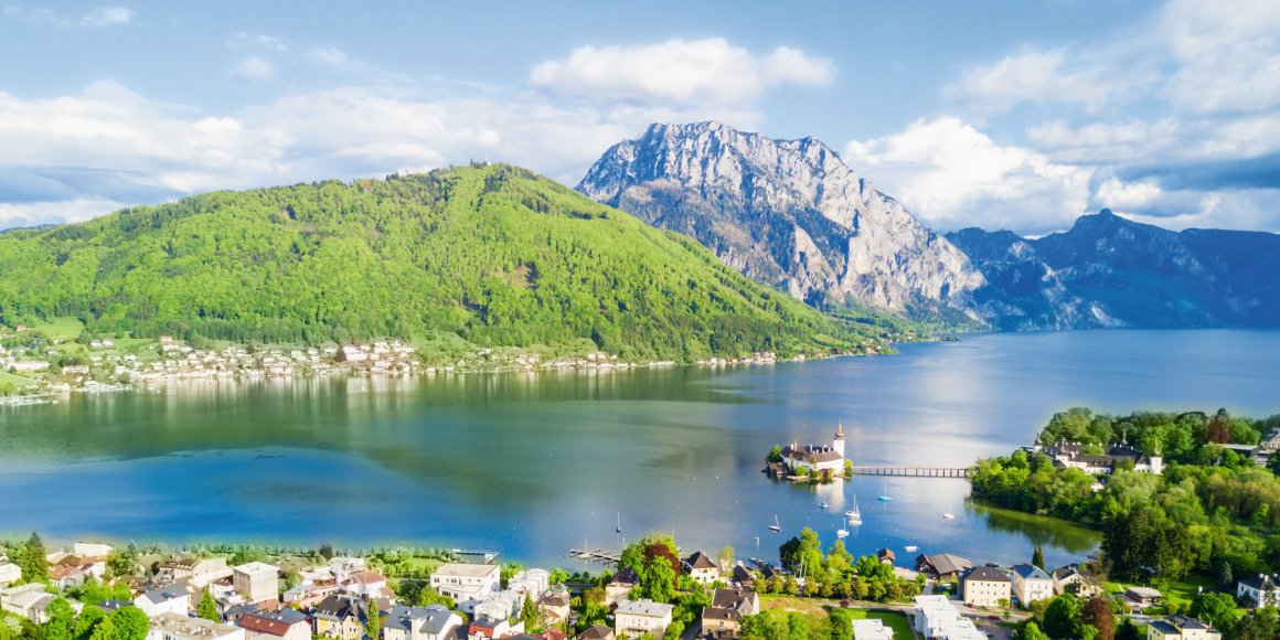 Blick auf Gmunden am Traunsee