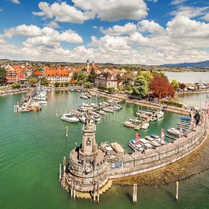 Blick auf den Hafen von Lindau