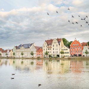 Blick auf die Mühleninsel - Landshut