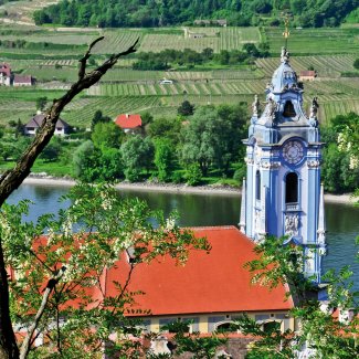 Blick auf das Kloster in Dürnstein