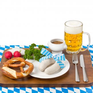 Weisswürste und Brezen