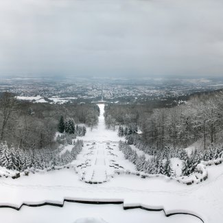 Winterpanorama von Kassel und der Wilhelmshöhe