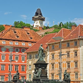 Graz mit Uhrturm