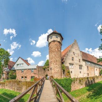 Burg mit Stadtmauer in Michelstadt