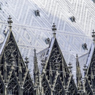 Dach des Stephansdoms in Wien