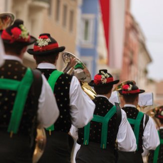 Musikkapelle beim Traubenfest in Meran