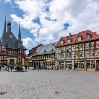 Marktplatz und Rathaus in Wernigerode