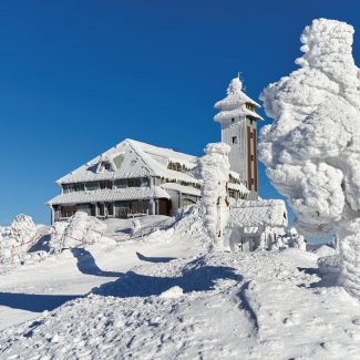 Winterlandschaft im Erzgebirge rund um Oberwiesenthal und Fichtelberg