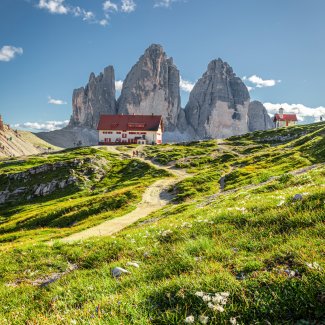 Drei-Zinnen-Hütte in den Dolomiten
