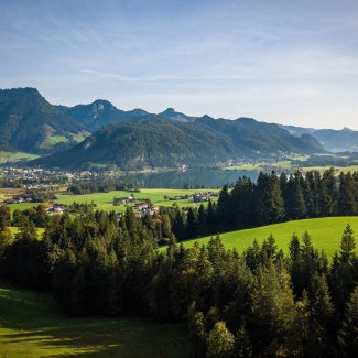 Blick vom Hochberg auf Walchsee