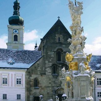 Stift Heiligenkreuz Innenhof im Winter