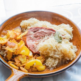 Sauerkraut Kassler Bratkartoffeln