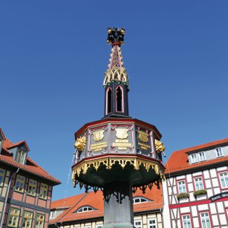 Wohltäterbrunnen auf dem Wernigeroder Rathausplatz
