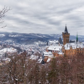 Blick vom Agnesberg auf Schloss Wernigerode